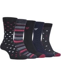 Farah - 5 Pack Thin Breathable Classic Polka Dot Patterned Soft Top Cotton Dress Socks - Lyst