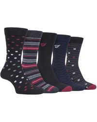 Farah - 5 Pack Thin Breathable Classic Polka Dot Patterned Soft Top Cotton Dress Socks - Lyst