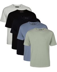 French Connection - 5 Pack Cotton Crew Neck Short Sleeve T-Shirts - Lyst
