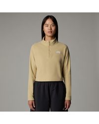 The North Face - 100 Glacier Cropped 1/4 Zip Tnf - Lyst