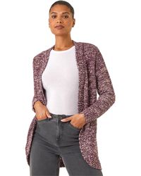 Roman - Speckled Popcorn Knit Cardigan - Lyst