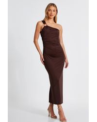 Quiz - One Shoulder Midaxi Dress - Lyst