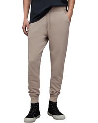 AllSaints - Raven Slim Fit Sweatpants Fleece Bottoms Casual Cuffed Cotton - Lyst