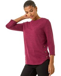 Roman - Curved Hem Stretch Top - Lyst