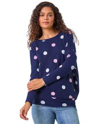 Roman - Spot Print Snit Top - Lyst