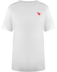 Moschino - Love Heart Logo T-Shirt Cotton - Lyst
