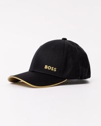 BOSS - Bold Logo-print Cap In Cotton Twill - Lyst