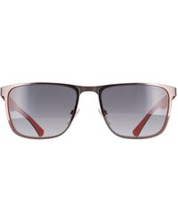 Police - Rectangle Shiny Gunmetal With Smoke Gradient Spln25 Carbonfly 8 - Lyst