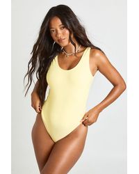 Boohoo - Essentials Scoop Swimsuit - Lyst