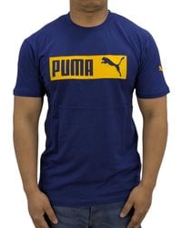PUMA - Essentials Logo T Shirts Crew Neck Pullover Casual Cotton Sports Tee - Lyst