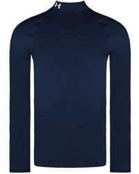 Under Armour - Coldgear Infrared Fitted Golf Mock Baselayer 1366269 408 - Lyst