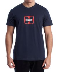 DIESEL - Slim Fit Short Sleeve T-Shirt A03848_Rpati - Lyst