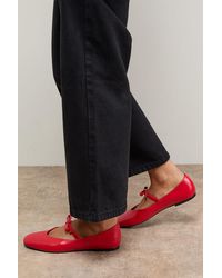 Oasis - Pippin Bow Detail Mary Jane Ballet Pumps - Lyst
