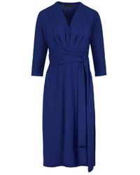 Conquista - Electric Empire Line Dress With Belt - Lyst