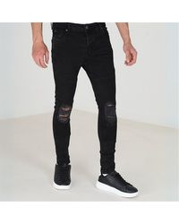 Brave Soul - Wash Biker Jeans - Lyst