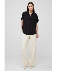 French Connection - Crepe Oversized Short Sleeve Pullover Shirt - Lyst