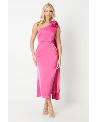 Debut London - By Coast Corsage And Cape Detail Midi Dress - Lyst