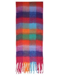 Pieces - Regenbogen-Karierte Schal Pi15731500125Ro - Lyst