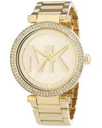 Michael Kors - Parker Three-Hand-Tone Stainless Steel Watch - Lyst