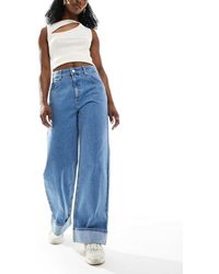 ASOS - Loose Jean With Deep Turn Up Cuff - Lyst