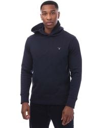 GANT - Hoodie Met Schildembleem (blauw) - Lyst