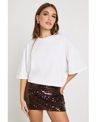 Boohoo - Sequin Mini A Line Skirt - Lyst