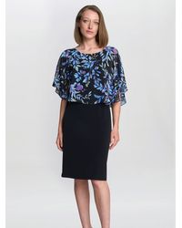 Gina Bacconi - Jenny Floral Chiffon Overlay Dress - Lyst