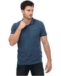 Ben Sherman - Poloshirt Met Dubbele Punt In Koningsblauw - Lyst