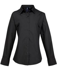 PREMIER - Ladies Supreme Poplin Long-Sleeved Formal Shirt - Lyst