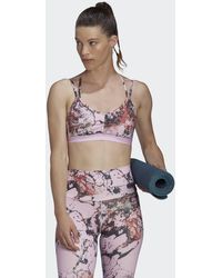 adidas Originals - Yoga Essentials Studio Light-Support Allover Print Bra - Lyst