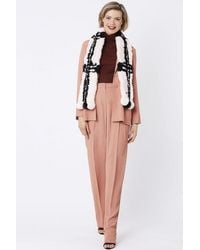 Jayley - Hand Knitted Faux Fur Scarf - Lyst