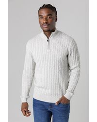 Tokyo Laundry - Quarter Zip Cotton Blend Jumper - Lyst