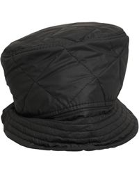 Dolce & Gabbana - Zwarte Nylon Gequilte Bucket Hoed Voor Mannen - Lyst