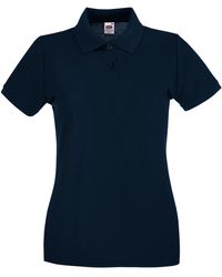 Fruit Of The Loom - Ladies Lady-Fit Premium Short Sleeve Polo Shirt (Deep) - Lyst