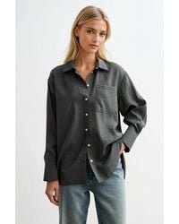 New Look - Relaxed Cupro Pocket Shirt - Lyst