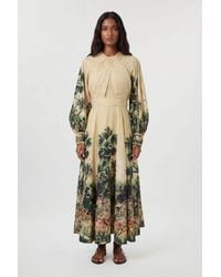 Karen Millen - Petite Botanical Print Woven Balloon Sleeve Maxi Dress - Lyst
