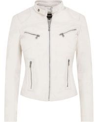 Infinity Leather - Slim-Fit Biker Jacket-Maldon Lamb Leather - Lyst