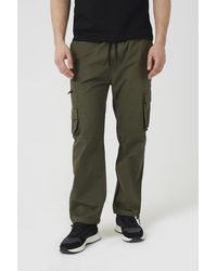 Brave Soul - Cotton Cargo Trousers With Bungee Hem - Lyst