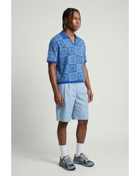 BoohooMAN - Oversized Boxy Crochet Tapestry Knitted Polo - Lyst