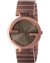 Gucci - Ya133317 Interlocking Dial Watch Stainless Steel - Lyst
