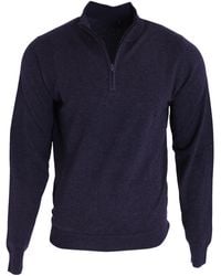 PREMIER - 1/4 Zip Neck Knitted Sweater - Lyst