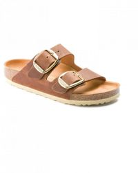 Birkenstock - Arizona Big Buckle Oiled Leather Sandals - Lyst