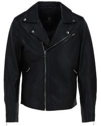 Brampton London - 'Tempesta' Real Leather Biker Style Jacket - Lyst