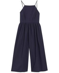 Ted Baker - Eze Squared Neck Strappy Cross Over Dark Jumpsuit - Lyst