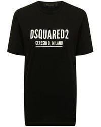 DSquared² - Ceresio 9 Milano Logo Schwarzes T-Shirt - Lyst