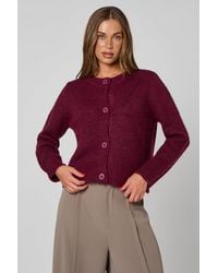 Urban Bliss - Cropped Soft Knit Cardigan - Lyst