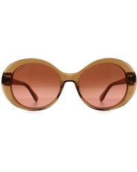 Serengeti - Round Shiny Crystal Caramel Mineral Drivers Gradient Photochromic Bacall - Lyst