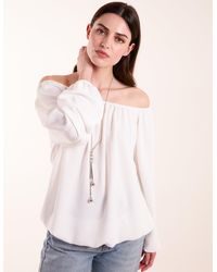 Blue Vanilla - Necklace Bardot Elasticated Top - Lyst