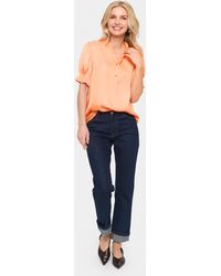 Saint Tropez - Overhemd Met Lang Mouwen Regular Fit Bird Of Paradise Peach - Lyst