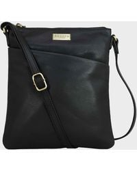 Assots London - 'linby' Black Pebble Grain Leather Crossbody Bag - Lyst